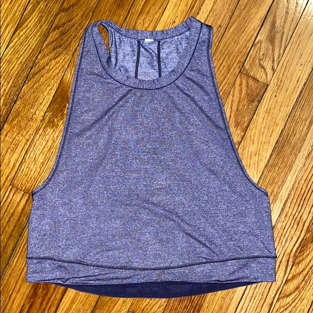 lululemon purple muscle crop